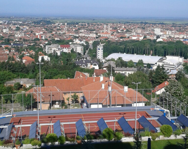Pogled sa terase hotela Villa Breg na Vršac i okolinu