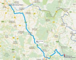 Mapa puta Beograd - Stara planina