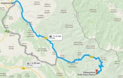 Mapa puta Knjaževac - Stara planina